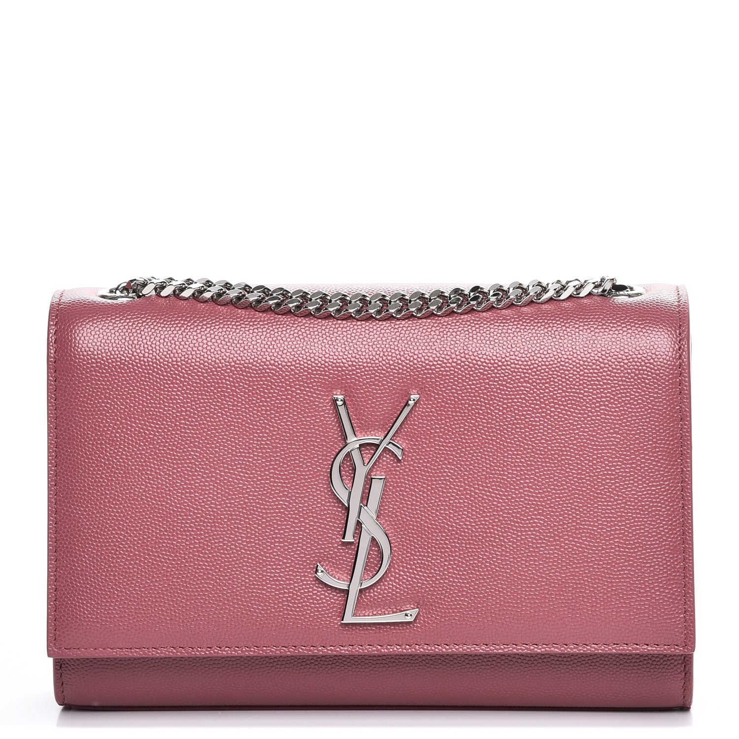 Saint Laurent Grain De Poudre Small Classic Monogram Kate Satchel Mystic Rose 1 of 7