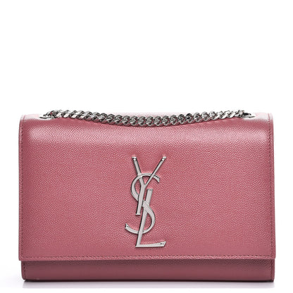 Saint Laurent Grain De Poudre Small Classic Monogram Kate Satchel Mystic Rose 1 of 7