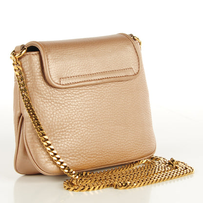 Gucci Dollar Calfskin Small 1973 Chain Shoulder Bag Camelia 3 of 7