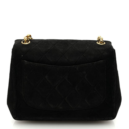 Chanel Suede Quilted Mini Square Flap Black 10 of 10