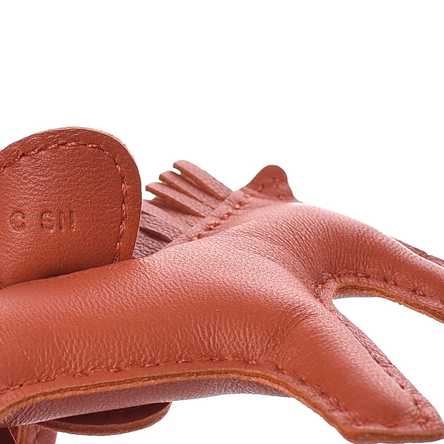Milo Lambskin Grigri Rodeo Horse Bag Charm PM Cornaline