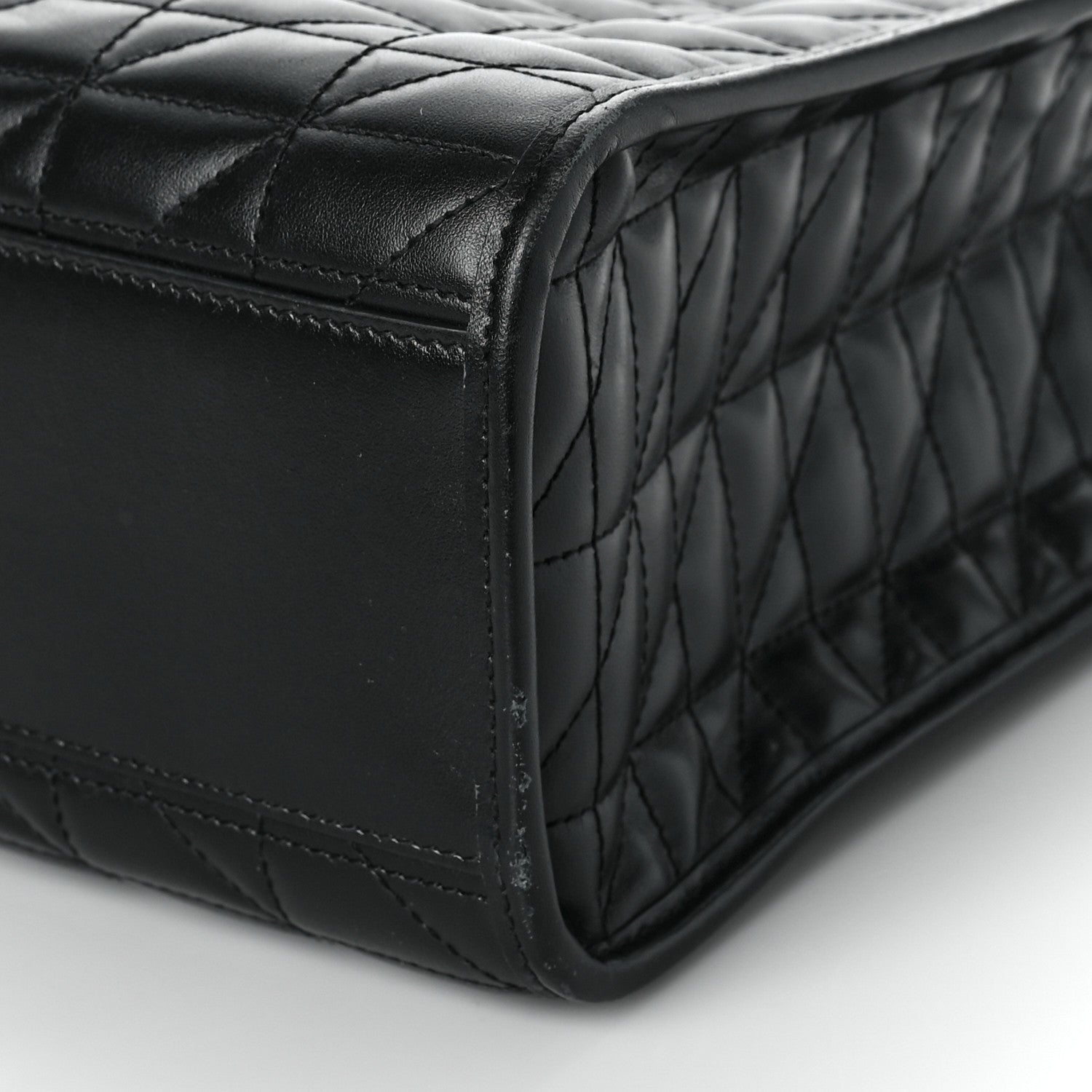 Gucci Calfskin Matelasse Aria Medium GG Marmont Shoulder Tote Black 9 of 10