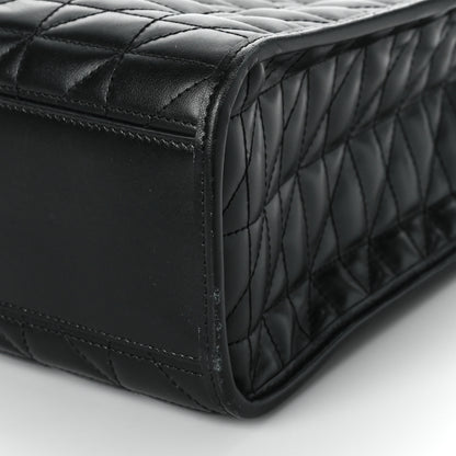 Gucci Calfskin Matelasse Aria Medium GG Marmont Shoulder Tote Black 9 of 10