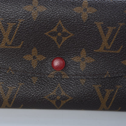 Louis Vuitton Monogram Emilie Wallet Red 7 of 9
