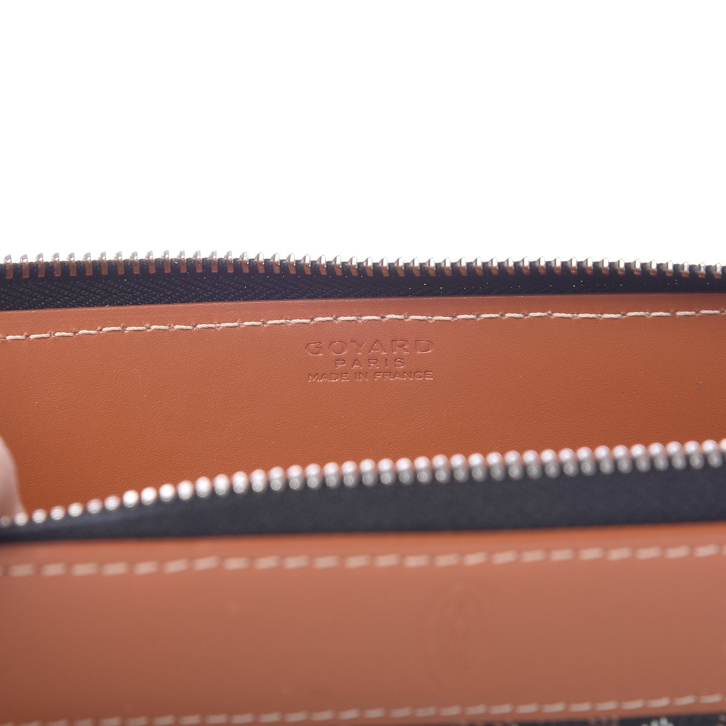 Goyardine Matignon Zip Around GM Wallet Black Gold