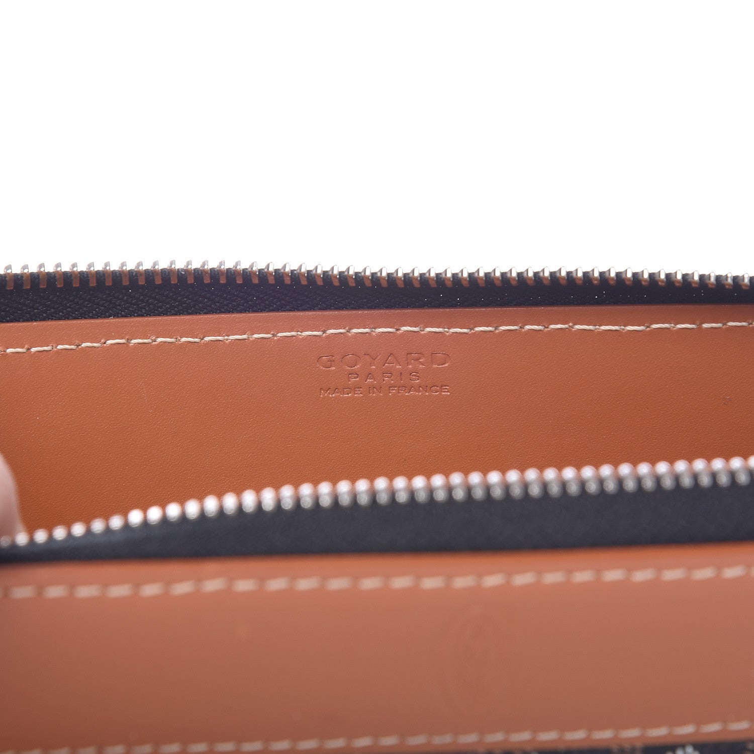 Goyard Goyardine Matignon Zip Around GM Wallet Black Gold 4 of 10
