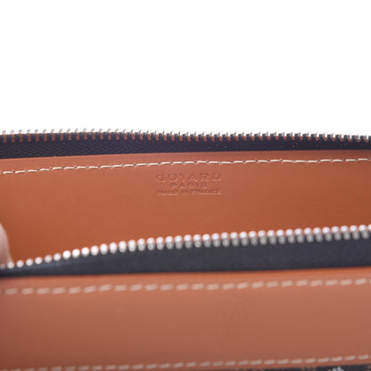 Goyard Goyardine Matignon Zip Around GM Wallet Black Gold 4 of 10