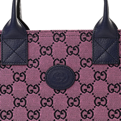 Gucci Monogram Multicolor Small Retro Interlocking G Childrens Tote Pink Blue 8 of 10