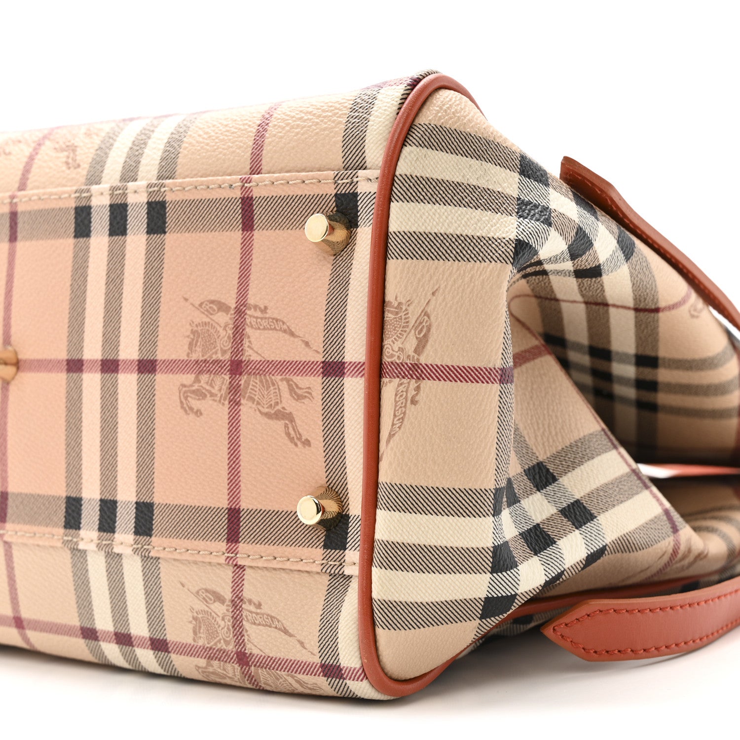 Burberry Haymarket Check Small Canterbury Tote Tangerine 10 of 13