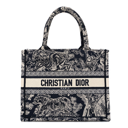 Christian Dior Canvas Embroidered Small Dioriviera Toile De Jouy Book Tote Blue 1 of 9