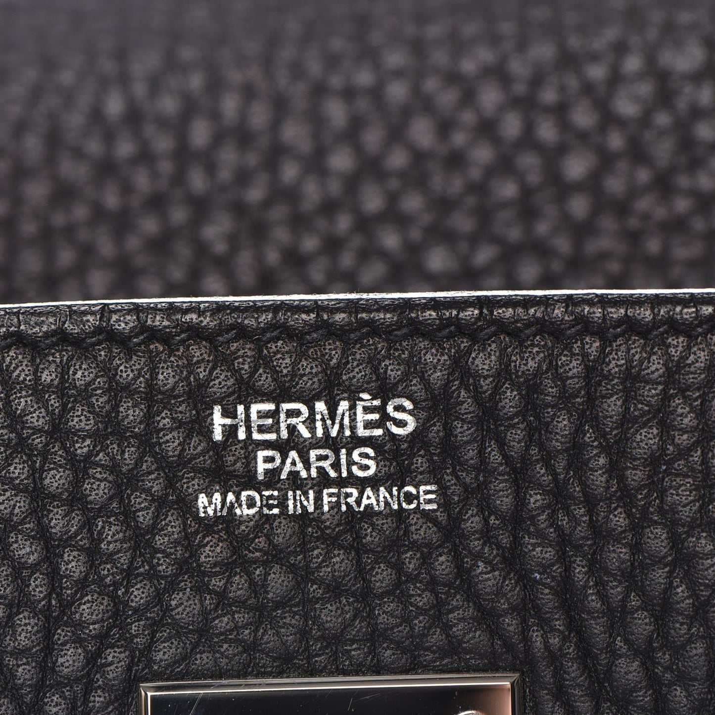 Taurillon Clemence Birkin 30 Black