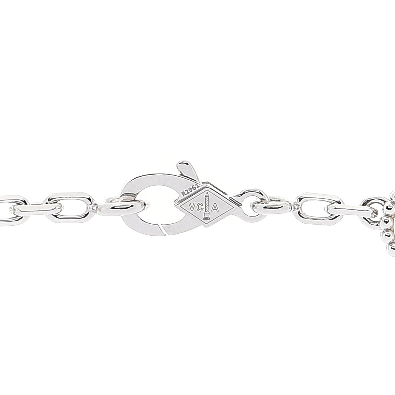 Van Cleef & Arpels 18K White Gold Mother of Pearl 10 Motifs Vintage Alhambra Necklace 4 of 6
