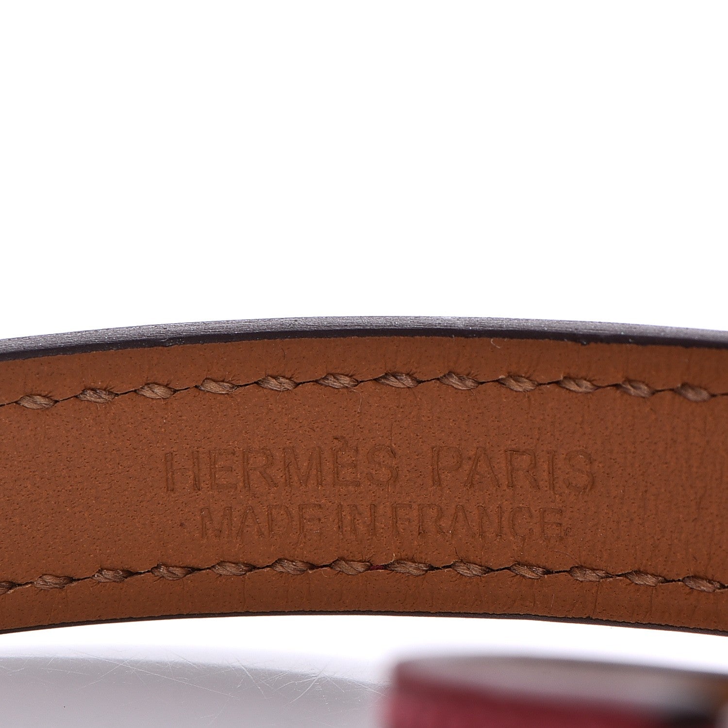 Hermes Epsom Rivale Double Tour Bracelet M Rouge Casaque 5 of 7