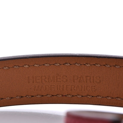 Hermes Epsom Rivale Double Tour Bracelet M Rouge Casaque 5 of 7
