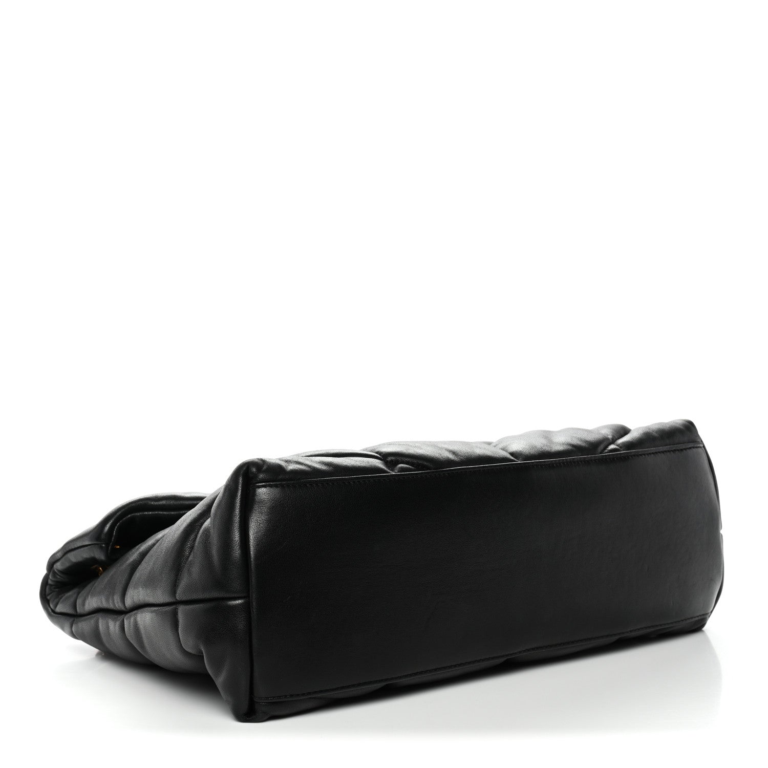 Saint Laurent Lambskin Quilted Medium Loulou Puffer Monogram Chain Satchel Black 4 of 10