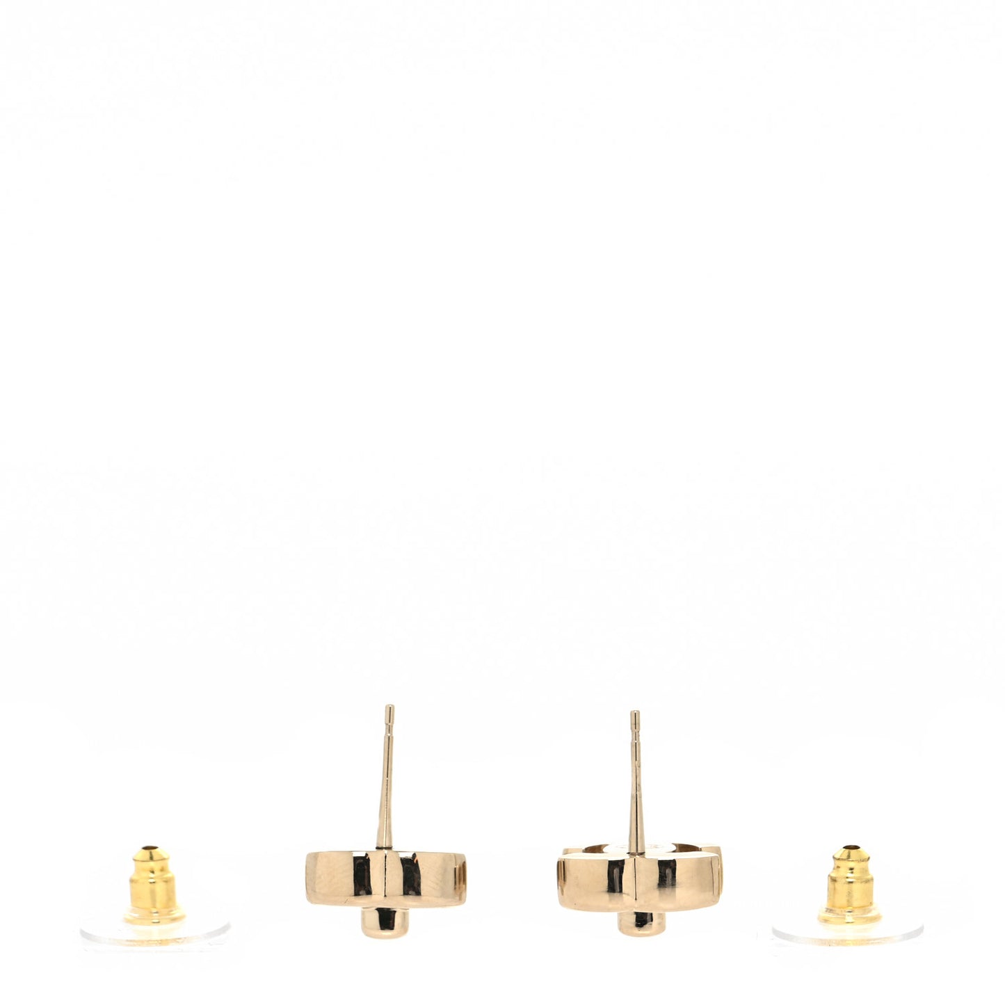 Metal CC Turnlock Earrings Gold