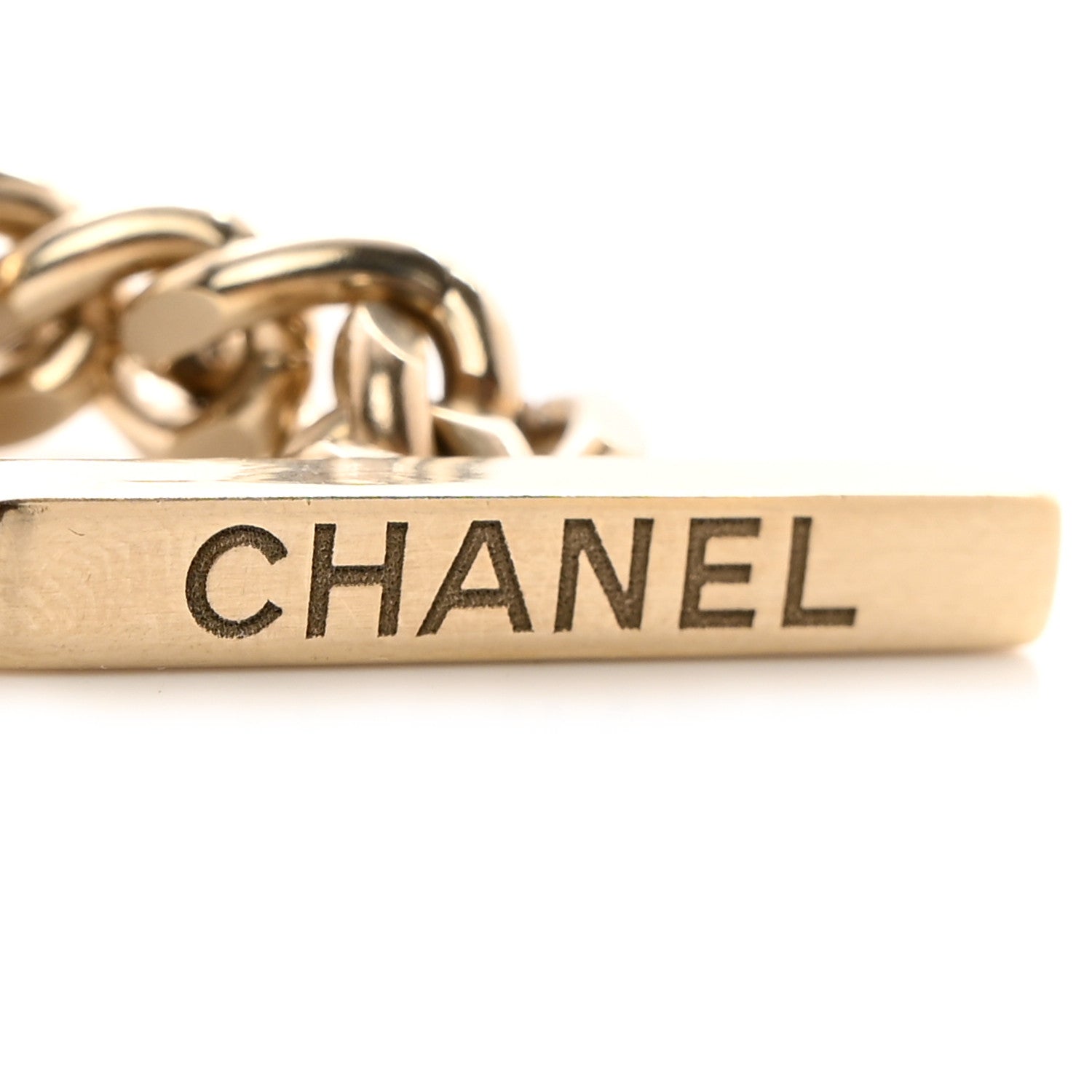 Chanel Lambskin CC Chain Short Necklace Black Gold 5 of 7