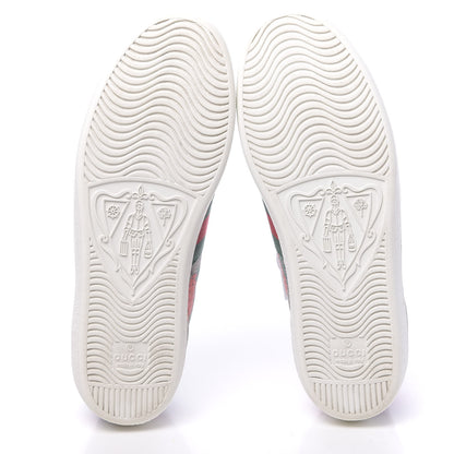 Gucci GG Supreme Monogram Strawberry Web Womens Ace Sneakers 36.5 Beige Multicolor Red Green 5 of 12