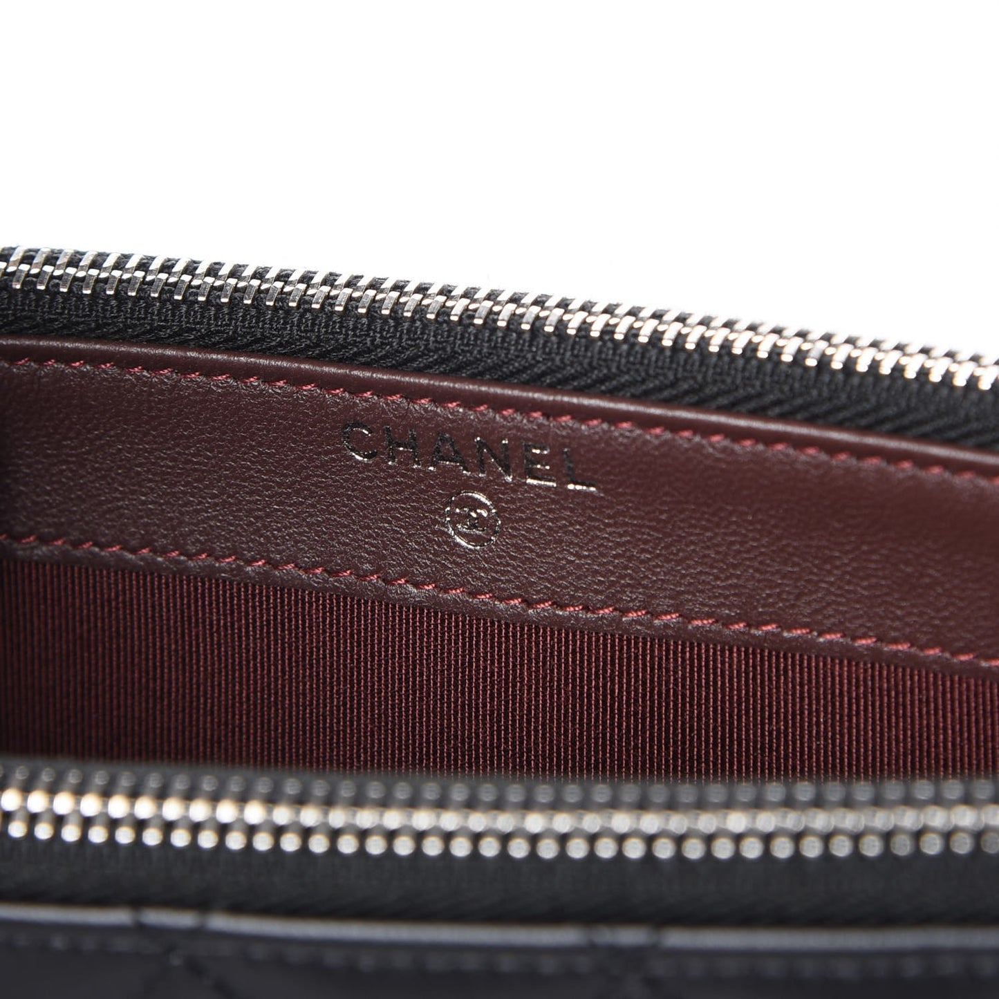 Lambskin Quilted Small Clutch With Chain Black