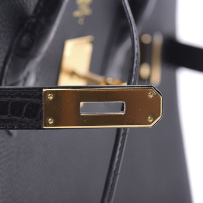 Hermes Togo Matte Alligator Birkin Touch 30 Black 22 of 32