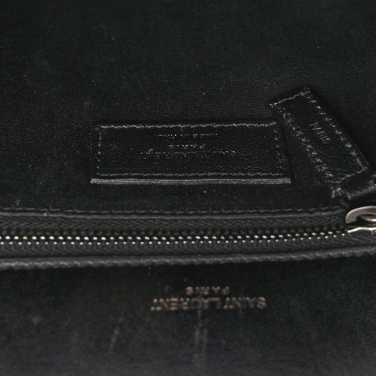 Saint Laurent Patent Crocodile Embossed Lambskin Monogram Medium Niki Chain Satchel Black 6 of 9