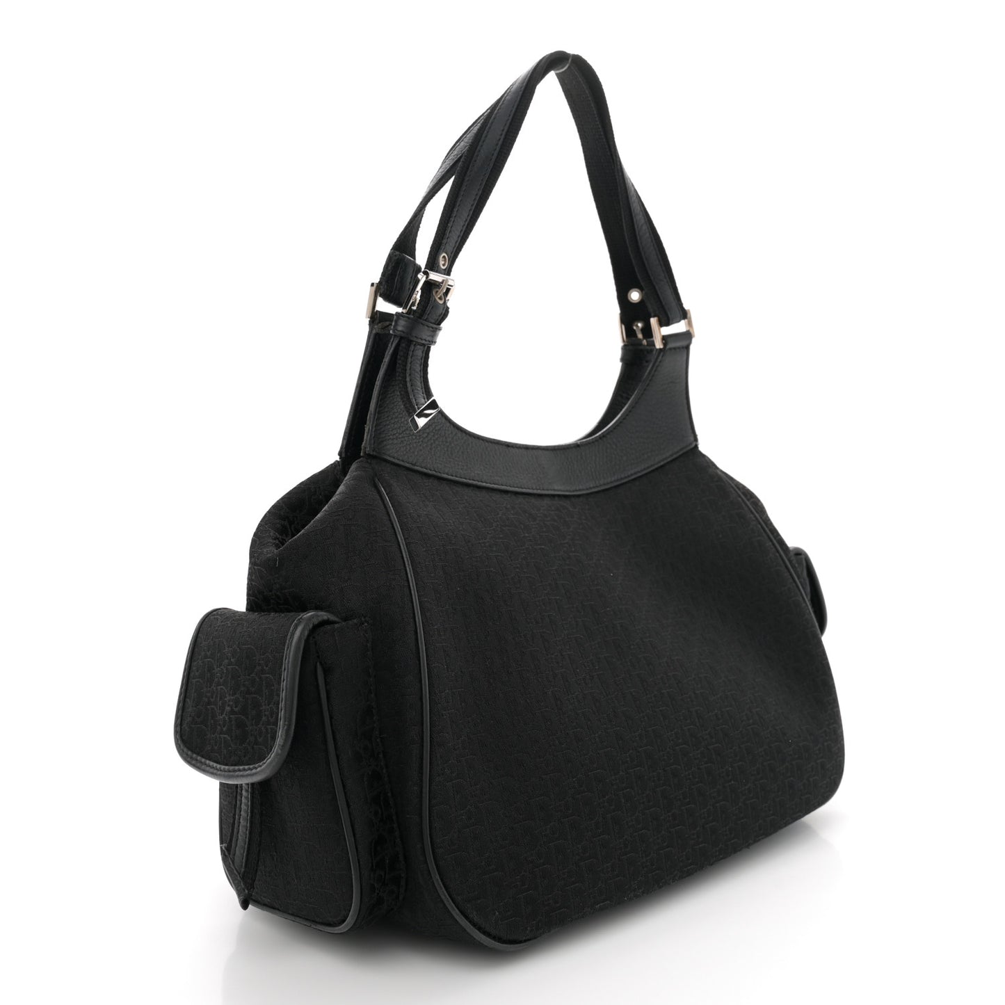 Monogram Pocket Satchel Black