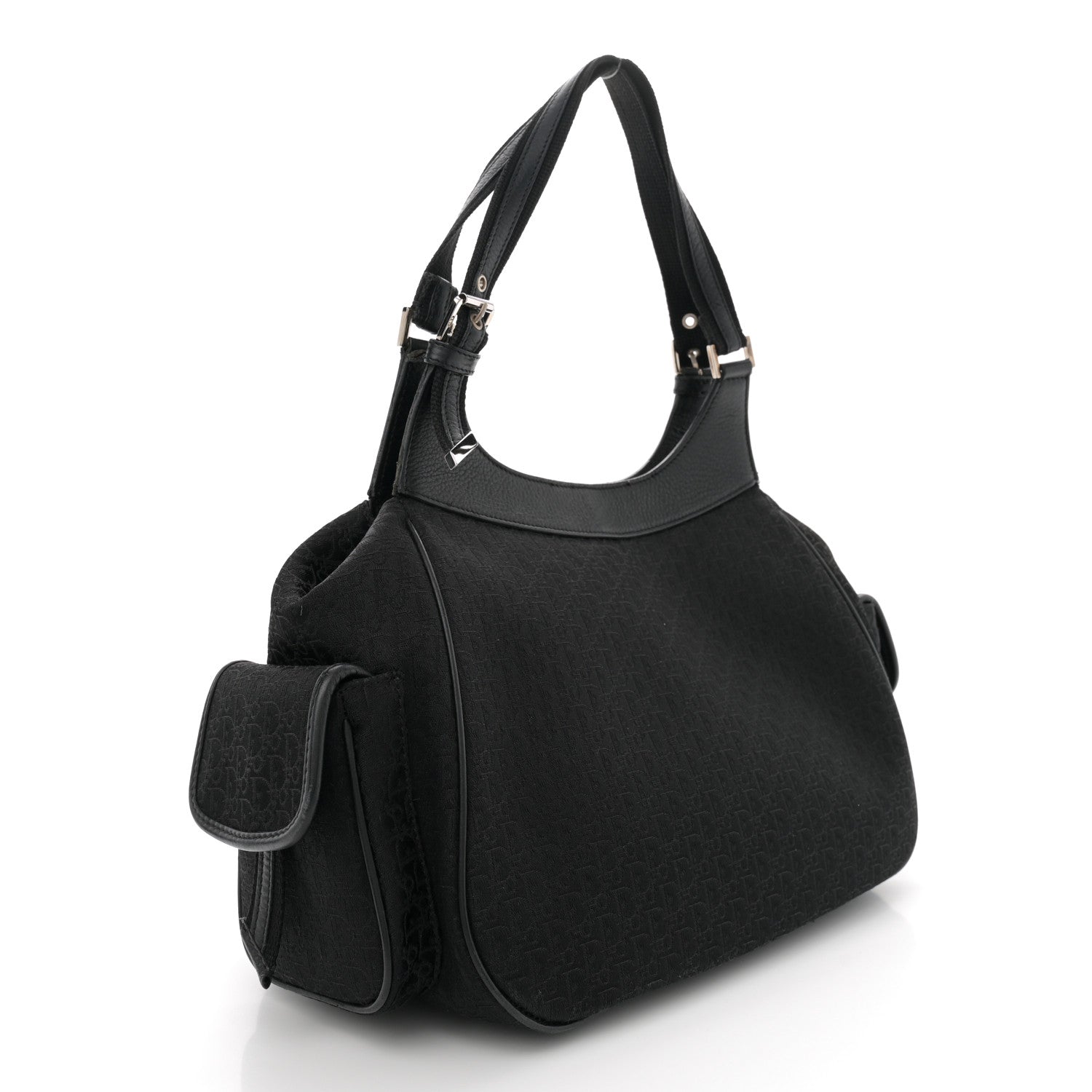 Christian Dior Monogram Pocket Satchel Black 3 of 13