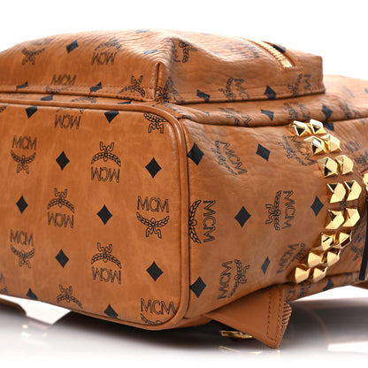 MCM Visetos Small Side Stud Stark Backpack Cognac 10 of 13