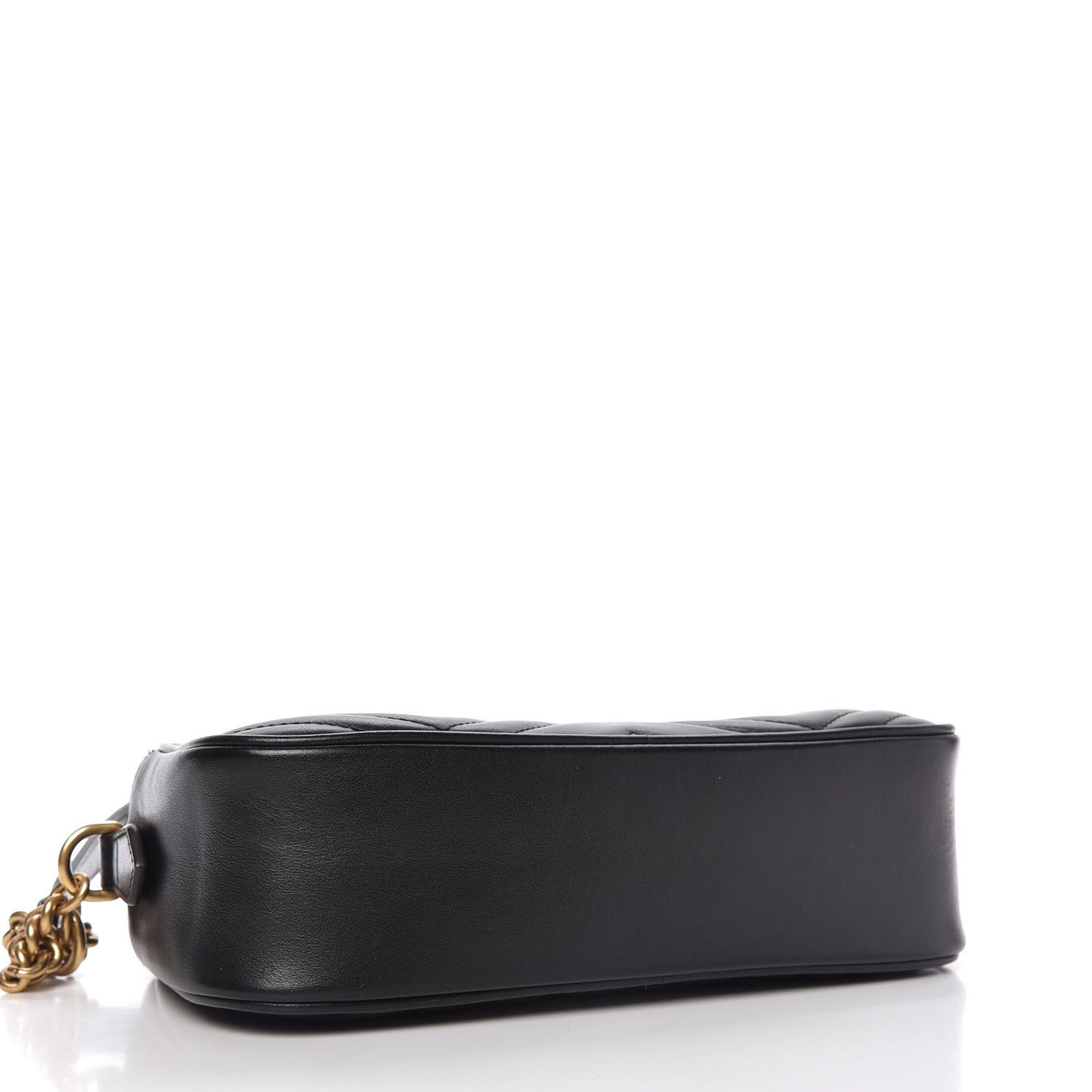 Calfskin Matelasse Small GG Marmont Chain Shoulder Bag Black