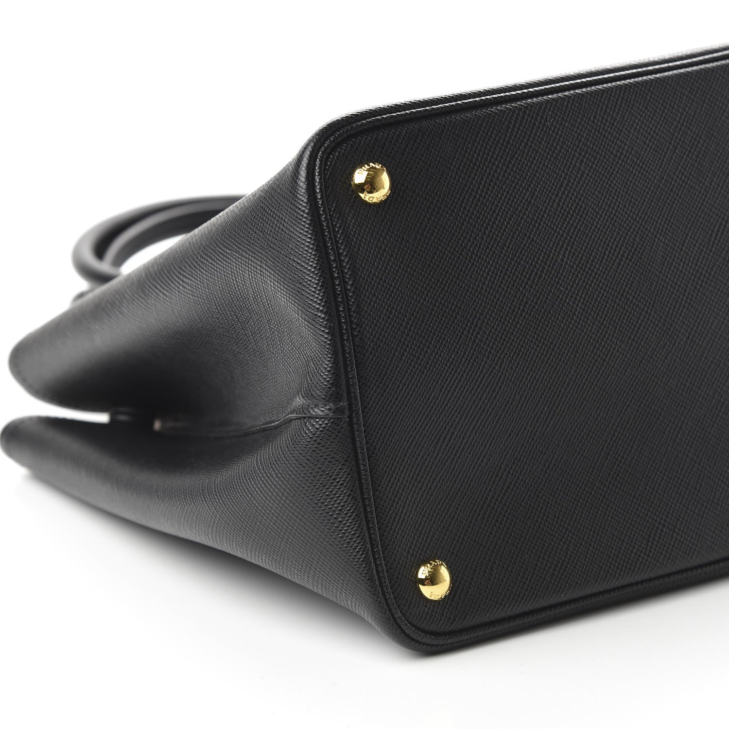 Prada Saffiano Cuir Large Double Bag Black Mughetto 6 of 9