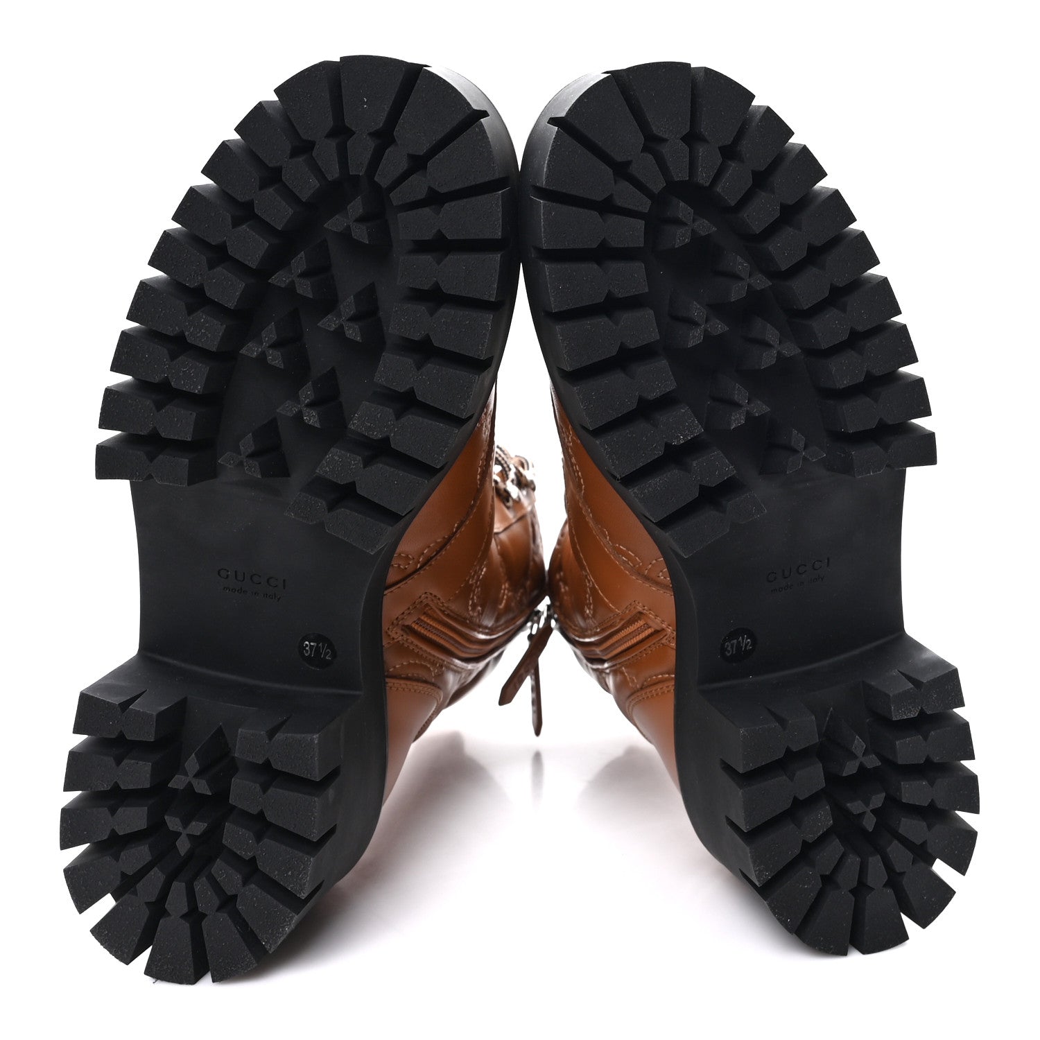 Gucci Cordovan Lux Nappa GG Matelasse Lace Up 60mm Combat Boots