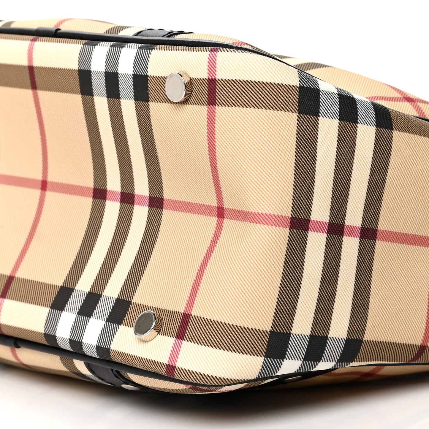 House Check Studded Satchel Black