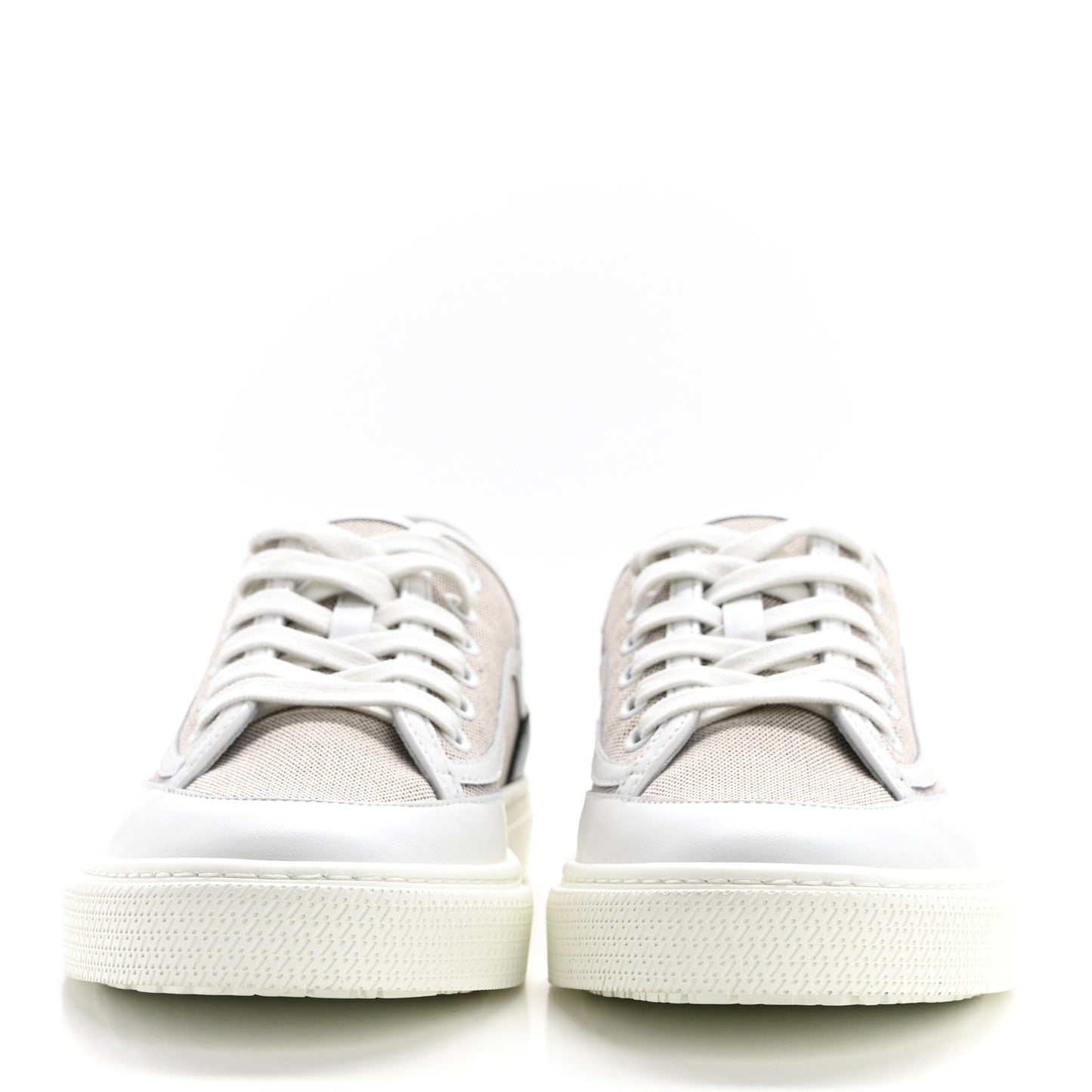 Canvas Calfskin Get Sneakers 36 Prunoir Blanc