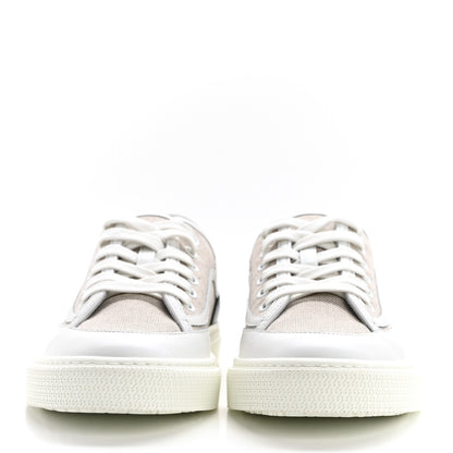 Hermes Canvas Calfskin Get Sneakers 36 Prunoir Blanc 2 of 10