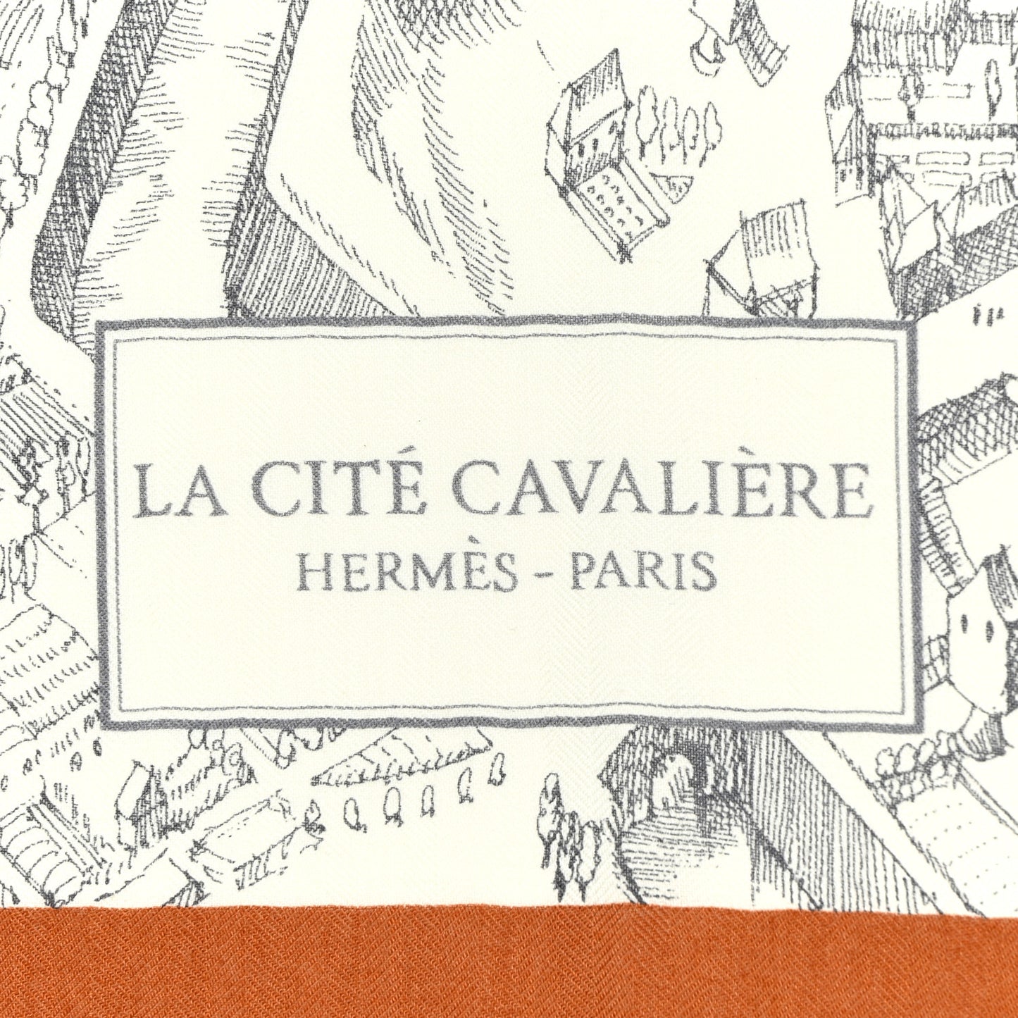 Cashmere Silk La Cite Cavaliere Shawl 140 Caramel White Anthracite