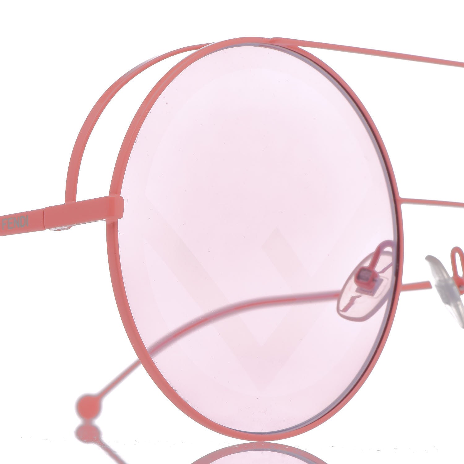 Fendi Round Frame Printed Run Away Sunglasses FF 0285/S Pink 7 of 8