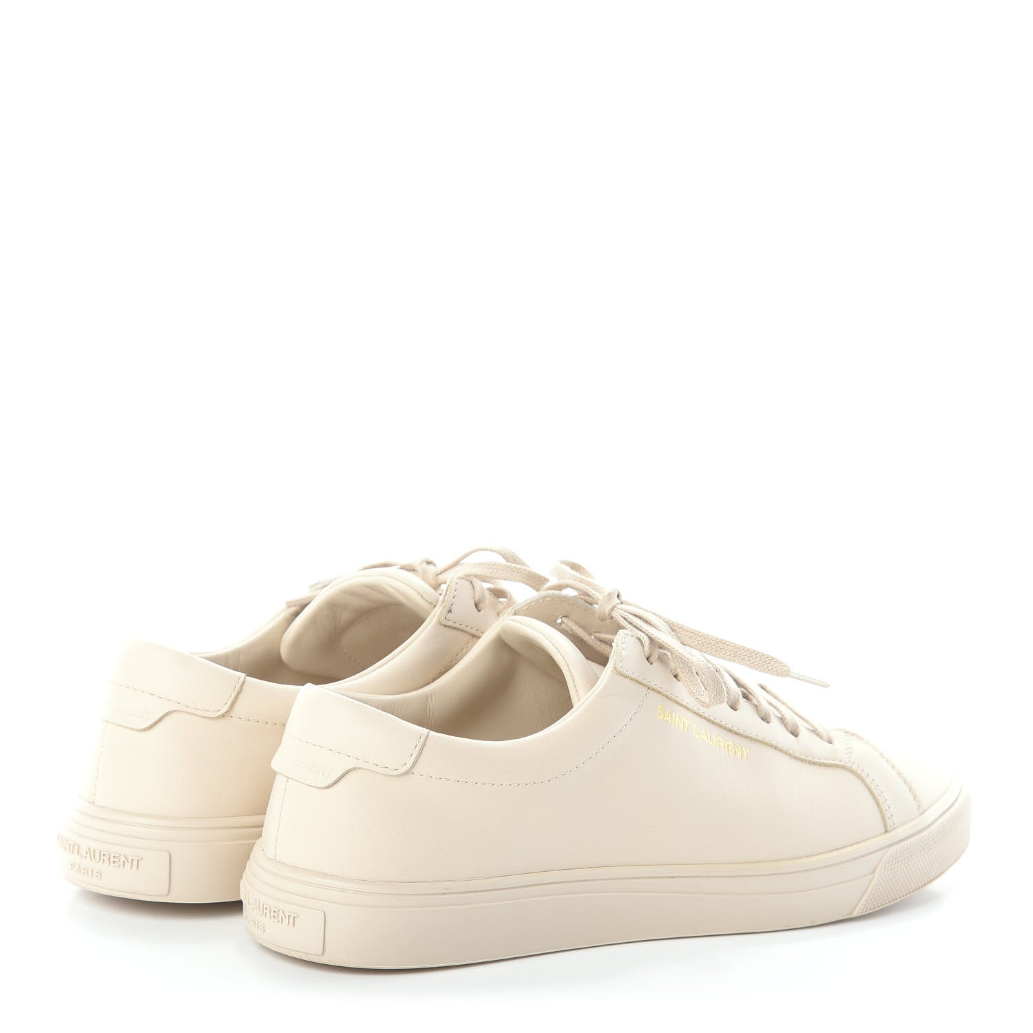Saint Laurent Calfskin Andy Low Top Sneakers 36 Dark Coquille 4 of 7