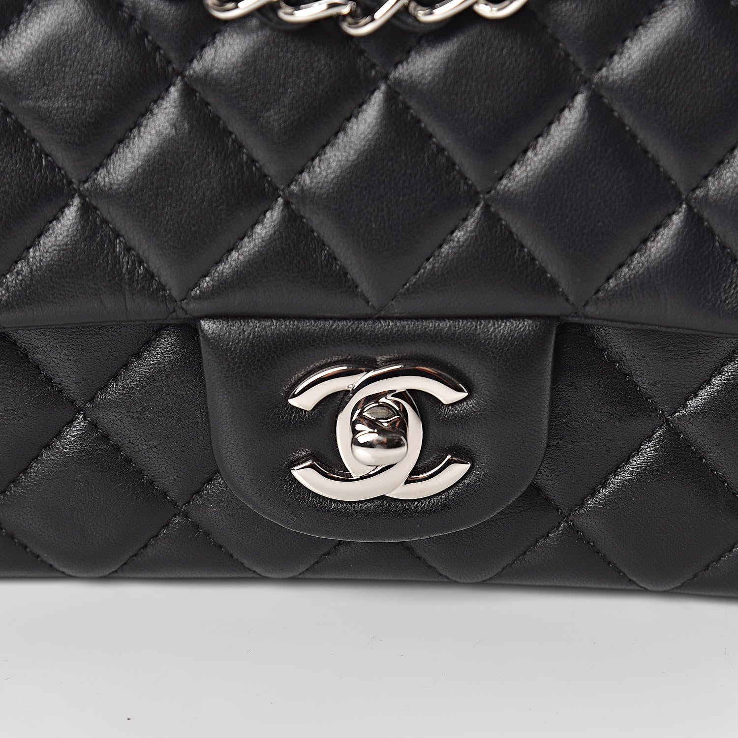 Chanel Lambskin Quilted Mini Rectangular Flap Black 12 of 12
