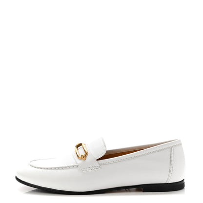 Hermes Calfskin Womens Colette Loafers 37 White 1 of 11