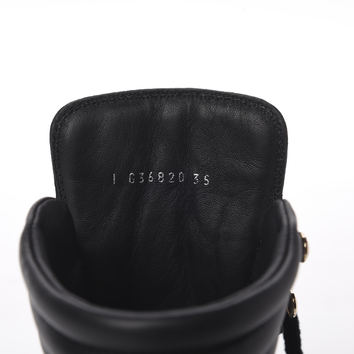 Chanel Calfskin Lambskin Lace Up Boots 35 Black 9 of 11