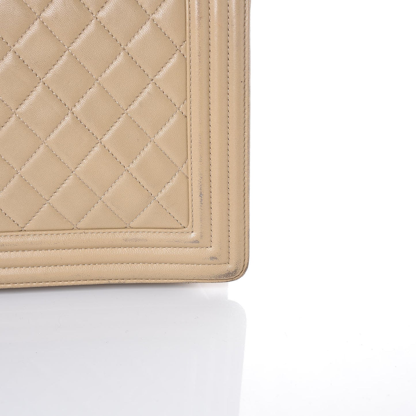 Lambskin Quilted New Medium Boy Flap Beige