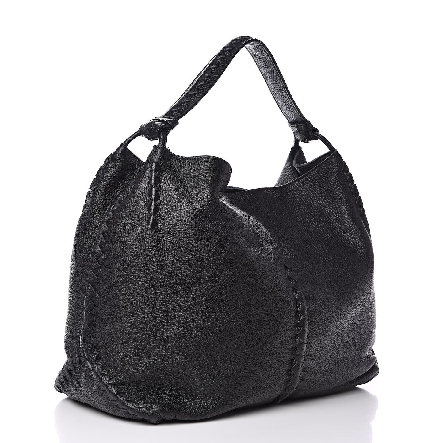 Cervo Lavato Deerskin Hobo Black
