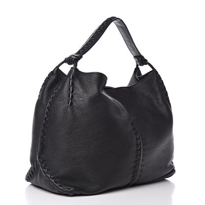Bottega Veneta Cervo Lavato Deerskin Hobo Black 3 of 12