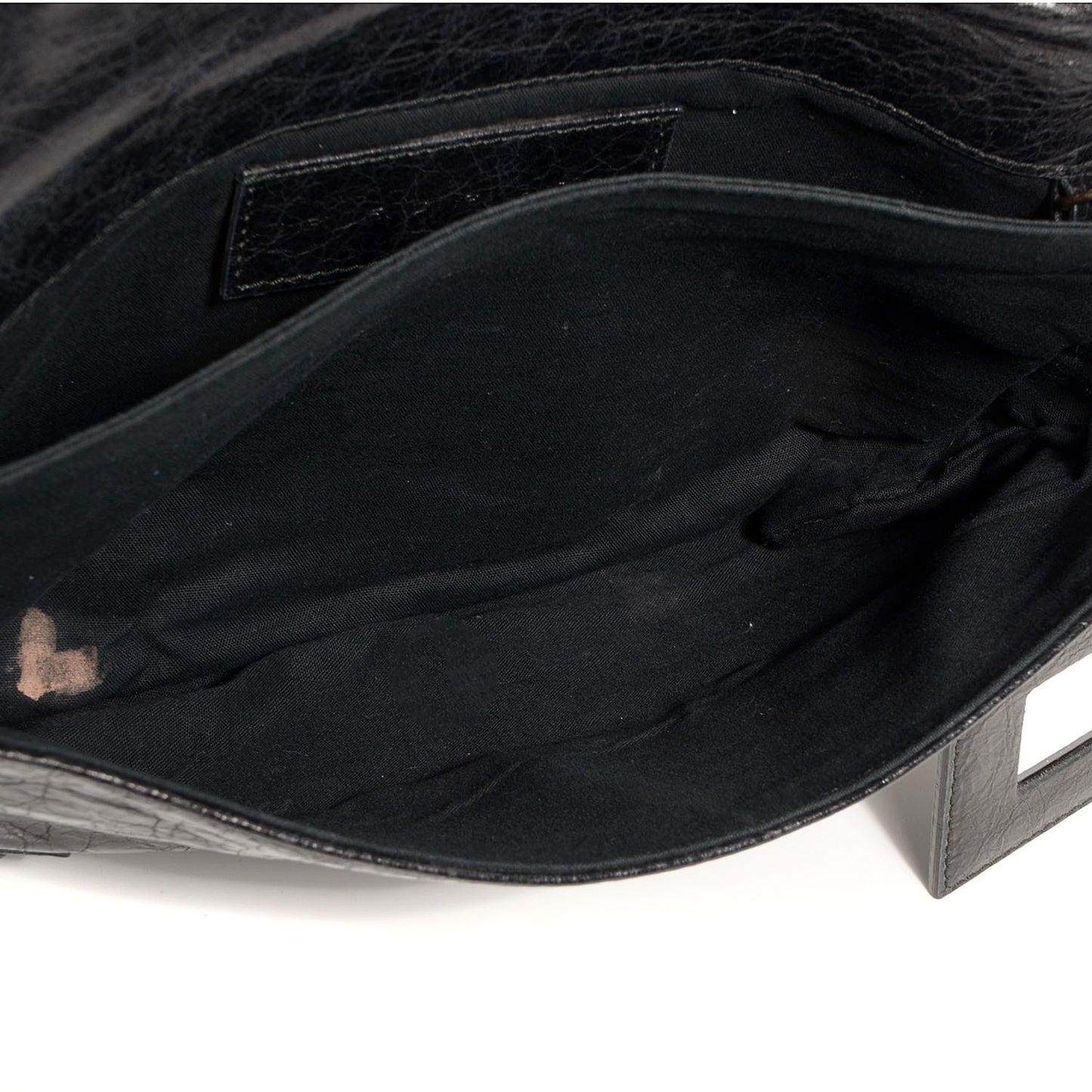 Agneau Classic Hardware Envelope Clutch Black