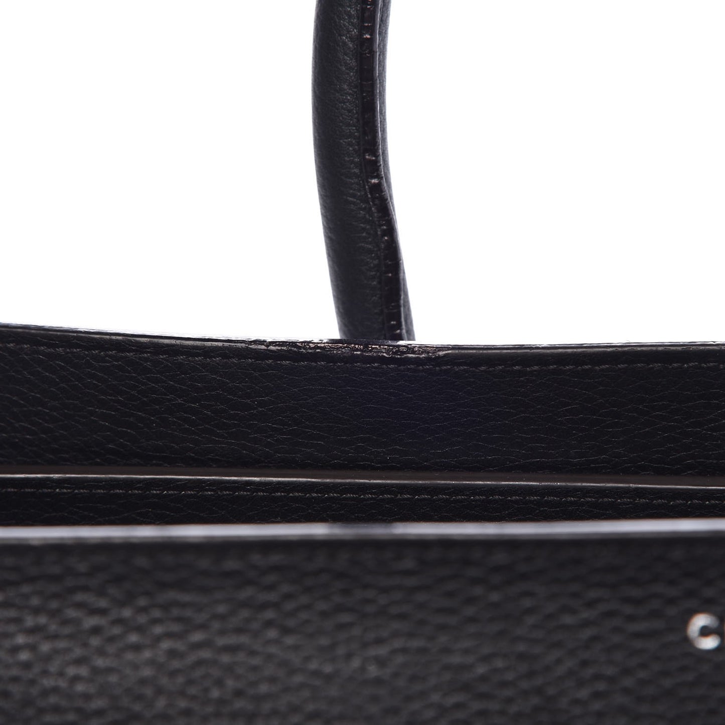 Drummed Calfskin Mini Luggage Black