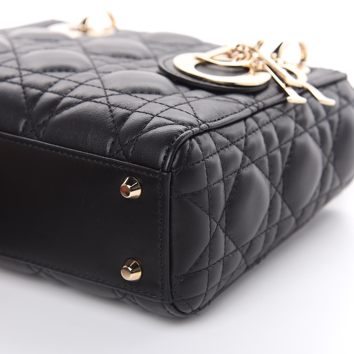 Christian Dior Lambskin Cannage Mini Lady Dior Black 8 of 11