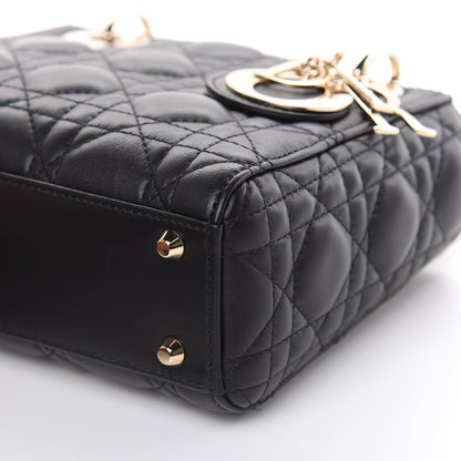 Christian Dior Lambskin Cannage Mini Lady Dior Black 8 of 11