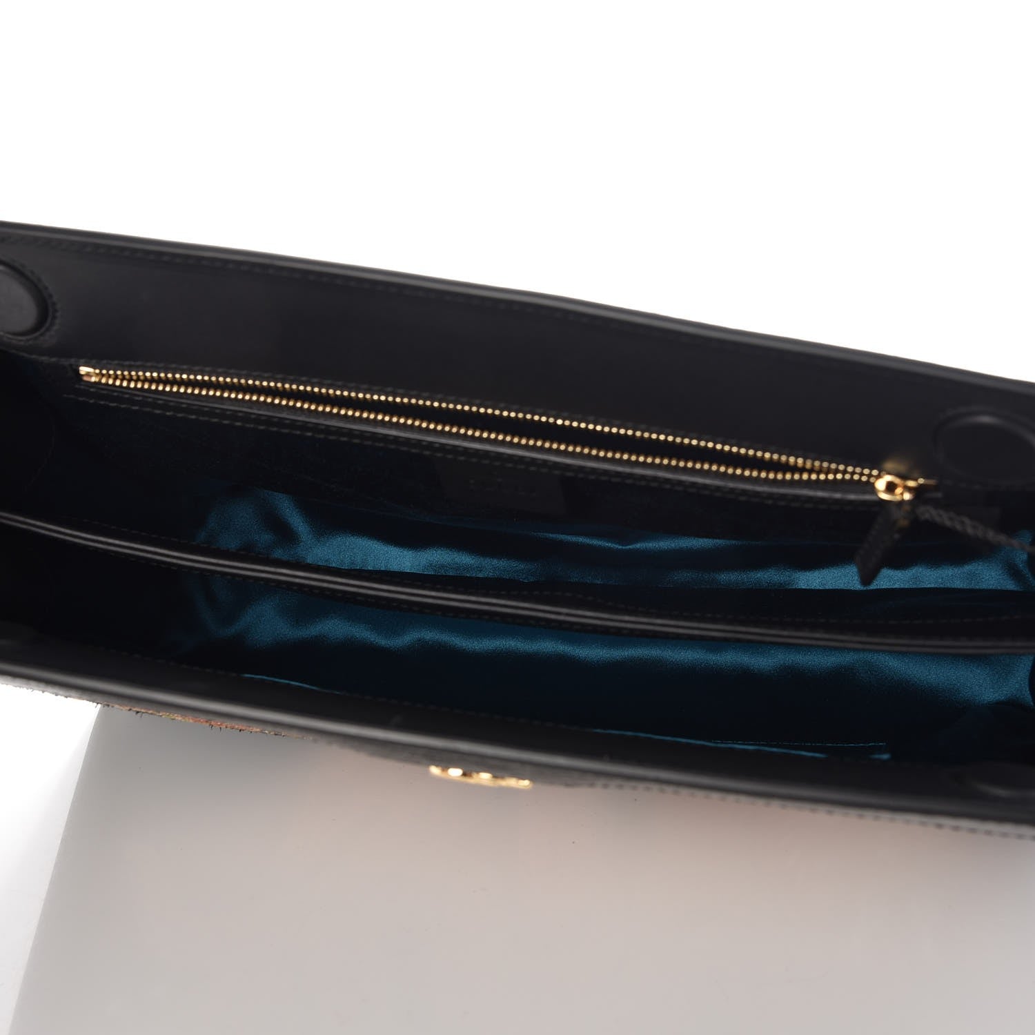 Gucci Suede Patent Web Dragon Embroidered Medium Ophidia Chain Shoulder Bag Blue Multicolor Black 5 of 7