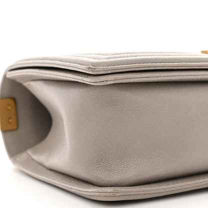 Chanel Caviar Quilted Medium Boy Flap Grey 9 of 11