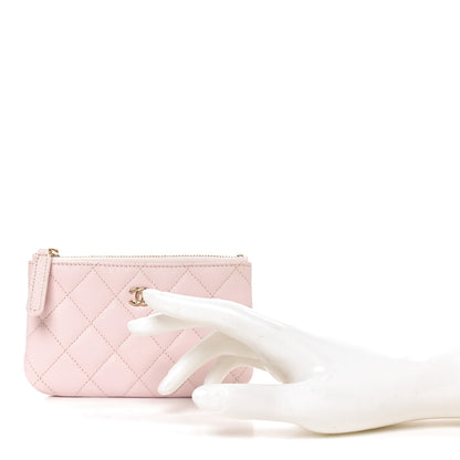 Chanel Caviar Quilted Small Cosmetic Case Light Pink 2 of 7